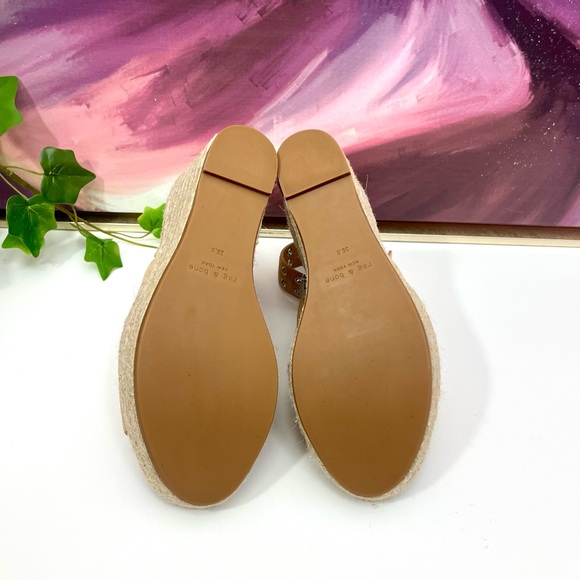 Rag & Bone Anteros Espadrille Wedge Suede Heeled Sandal Size EU 38.5 / 8.5 US - Picture 10 of 12